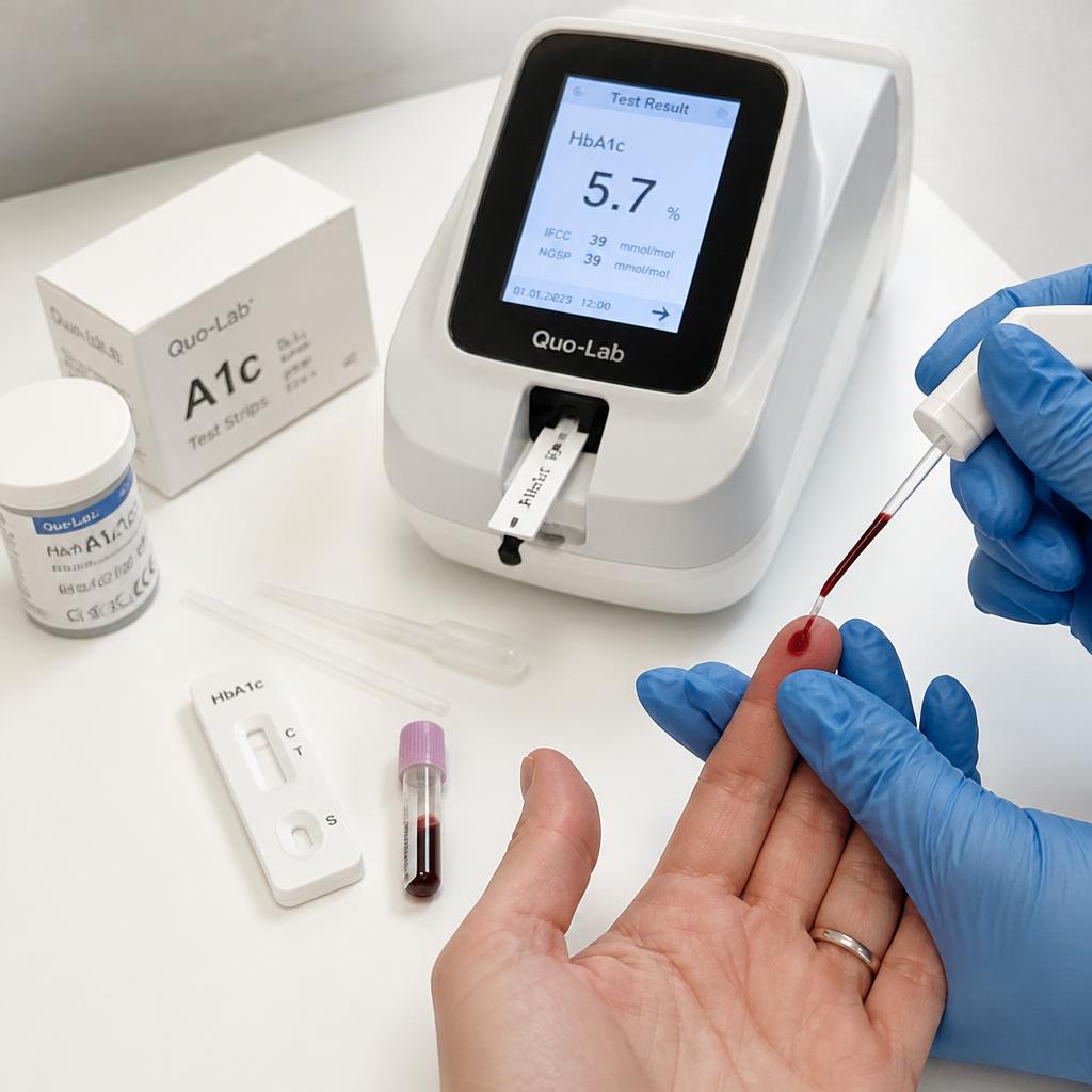 Point-of-Care-Blutanalytik (Swiss Care Teststreifen & Gerät)